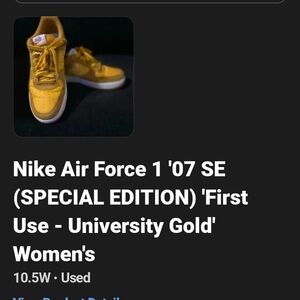 Nike Air Force 1 'University Gold' Women's Sneakers